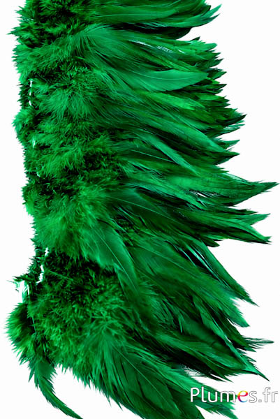 Frangia gallo - lungo. piume 10-15 cm - smeraldo